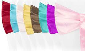 Sleek Satin Chair Sash