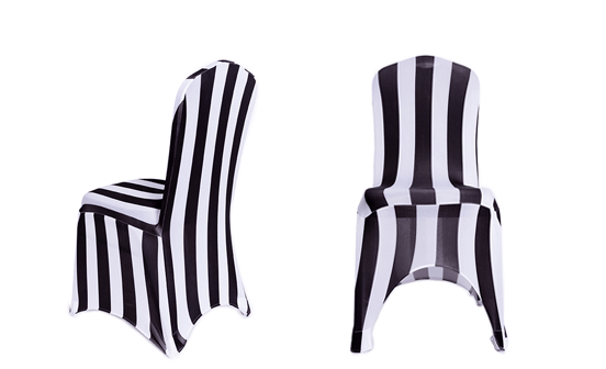 Striped Spandex Chair Covers