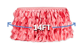 Spiral  Table Skirts - 14 Foot