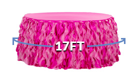 Spiral Table Skirts - 17 Foot