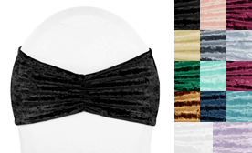 Stretch Velvet Tufted Chair Bands