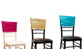 Sequin & Spandex Chair Cuffs