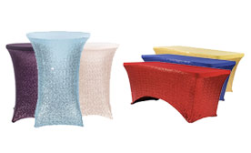 Sequin Spandex Table Covers