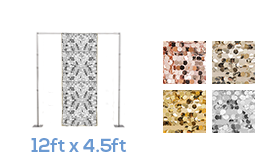 Sequin Payette Curtains - 12ft H x 4.5ft W