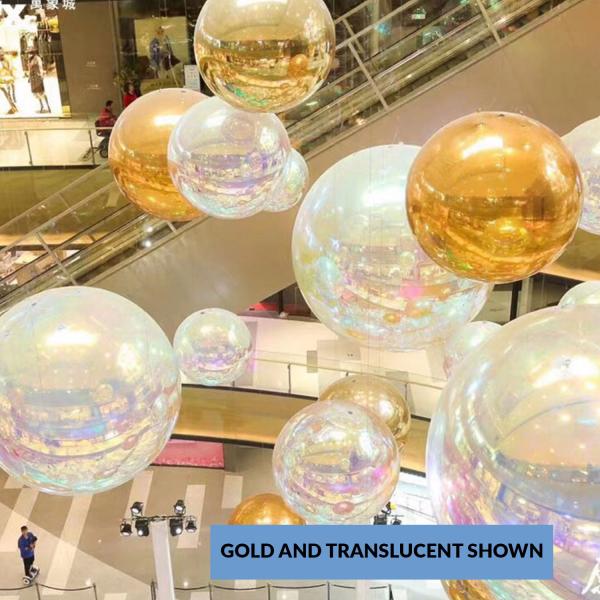 DELUXE Inflatable Mirror Ball/Sphere Kit (Includes Pump) 3 Sizes / 12