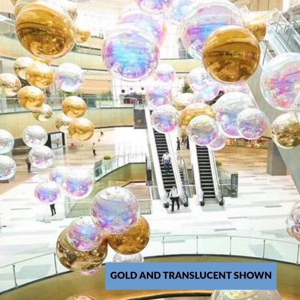 DELUXE Inflatable Mirror Ball/Sphere Kit (Includes Pump) 3 Sizes / 12