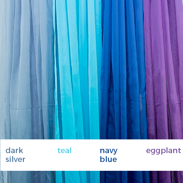 40ft 6-Panel Sheer Fabric Ceiling Draping in Assorted Colors