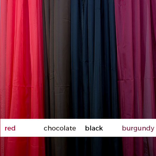 Chocolate Brown Fr 10ft Wide X 10ft Long Sheer Voile Curtain